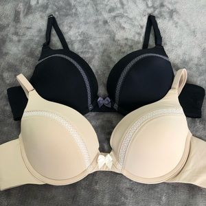 Lily Of France 2 Pack Push Up Bras 36A